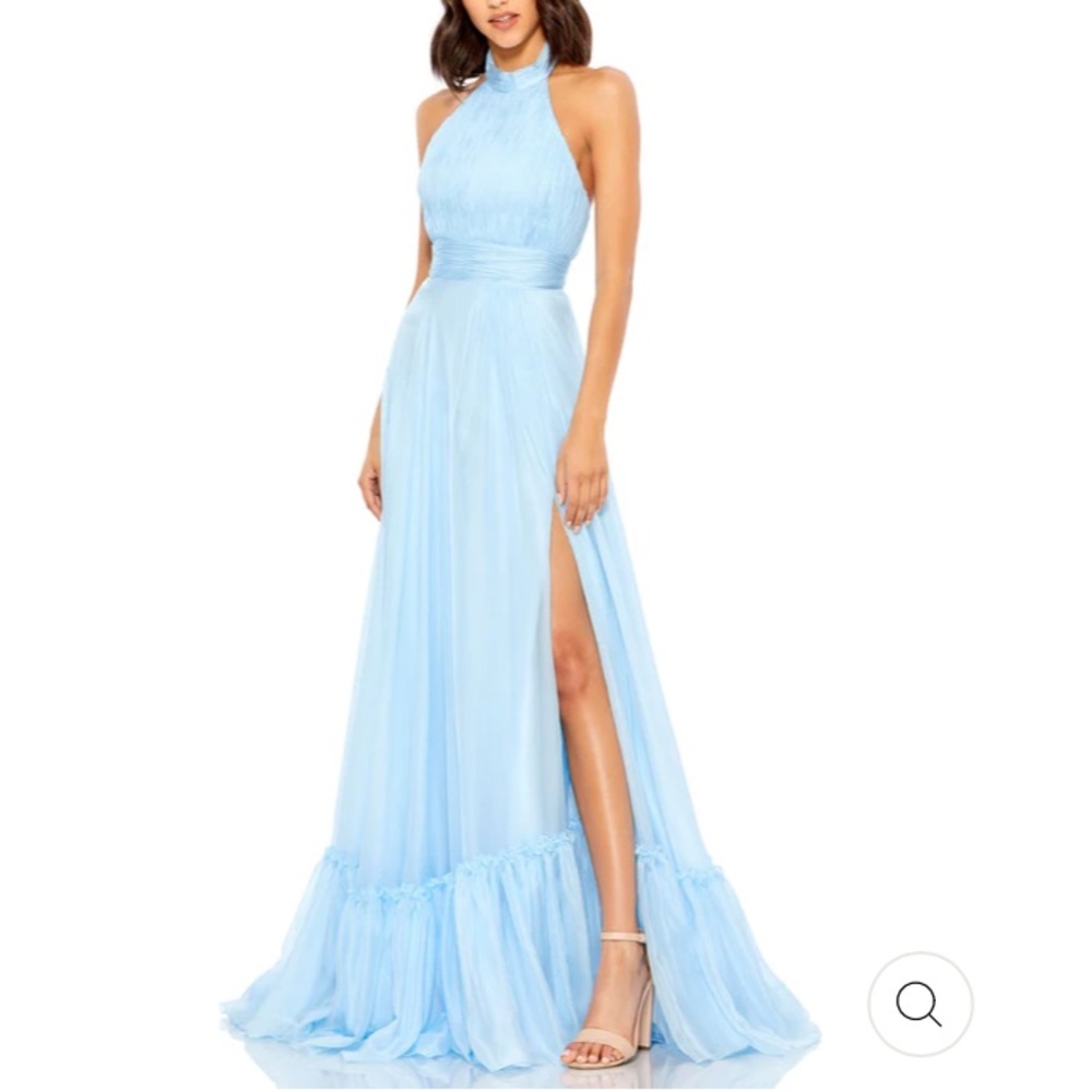 Sky blue Mac Duggal formal gown, size 14